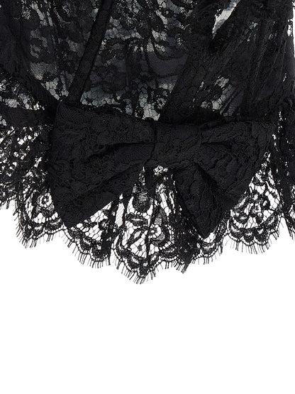 Lace bow bustier top Tops