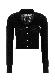 Alessandra Rich Cotton and cashmere blend lace knit cardigan