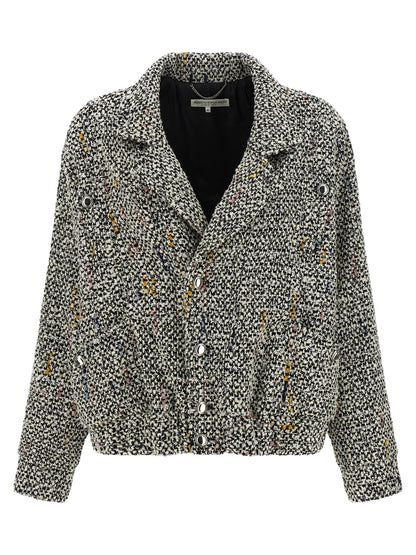 Tweed bomber jacket Down jacket, Parka, Casual jackets