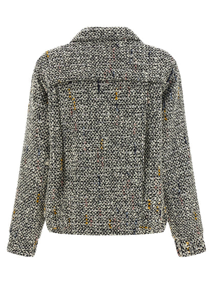 Tweed bomber jacket Down jacket, Parka, Casual jackets