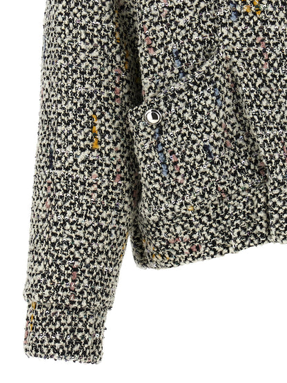 Tweed bomber jacket Down jacket, Parka, Casual jackets