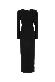 Alessandra Rich Cady evening dress with volant and side split