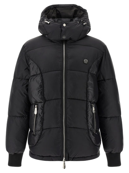 Logo patch down jacket Down jacket, Parka, Casual jackets