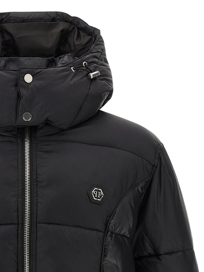 Logo patch down jacket Down jacket, Parka, Casual jackets