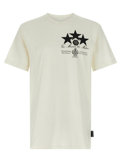 Print and patch t-shirt T-shirt