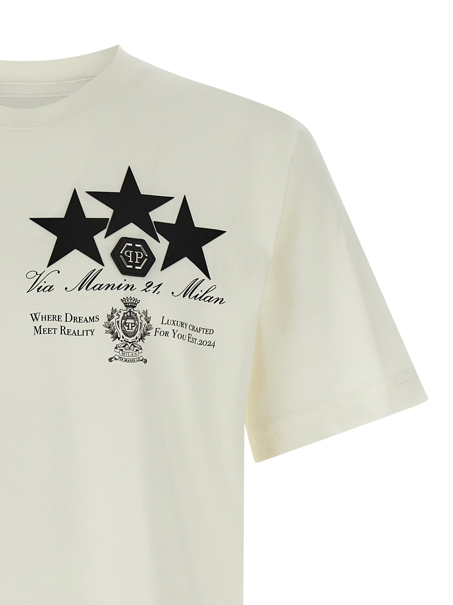 Print and patch t-shirt T-shirt