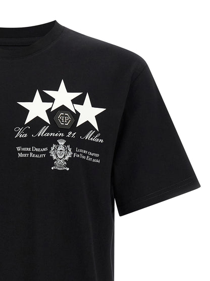 Print and patch t-shirt T-shirt