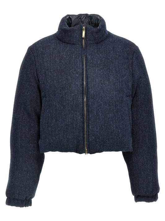 'Herringbone Harris Tweed' reversible down jacket Casual jackets, parka