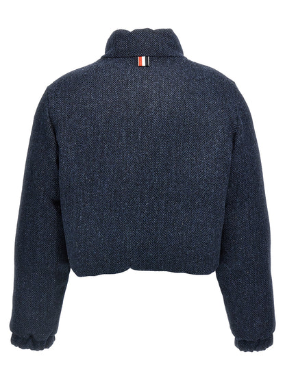 'Herringbone Harris Tweed' reversible down jacket Casual jackets, parka