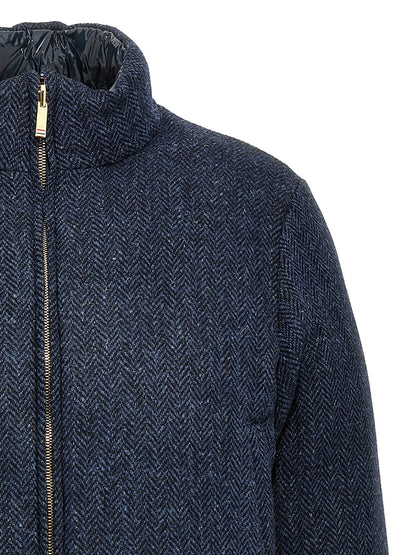 'Herringbone Harris Tweed' reversible down jacket Casual jackets, parka