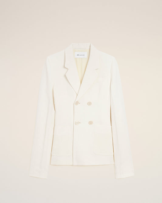Ami Double breasted bar jacket with patch pockets