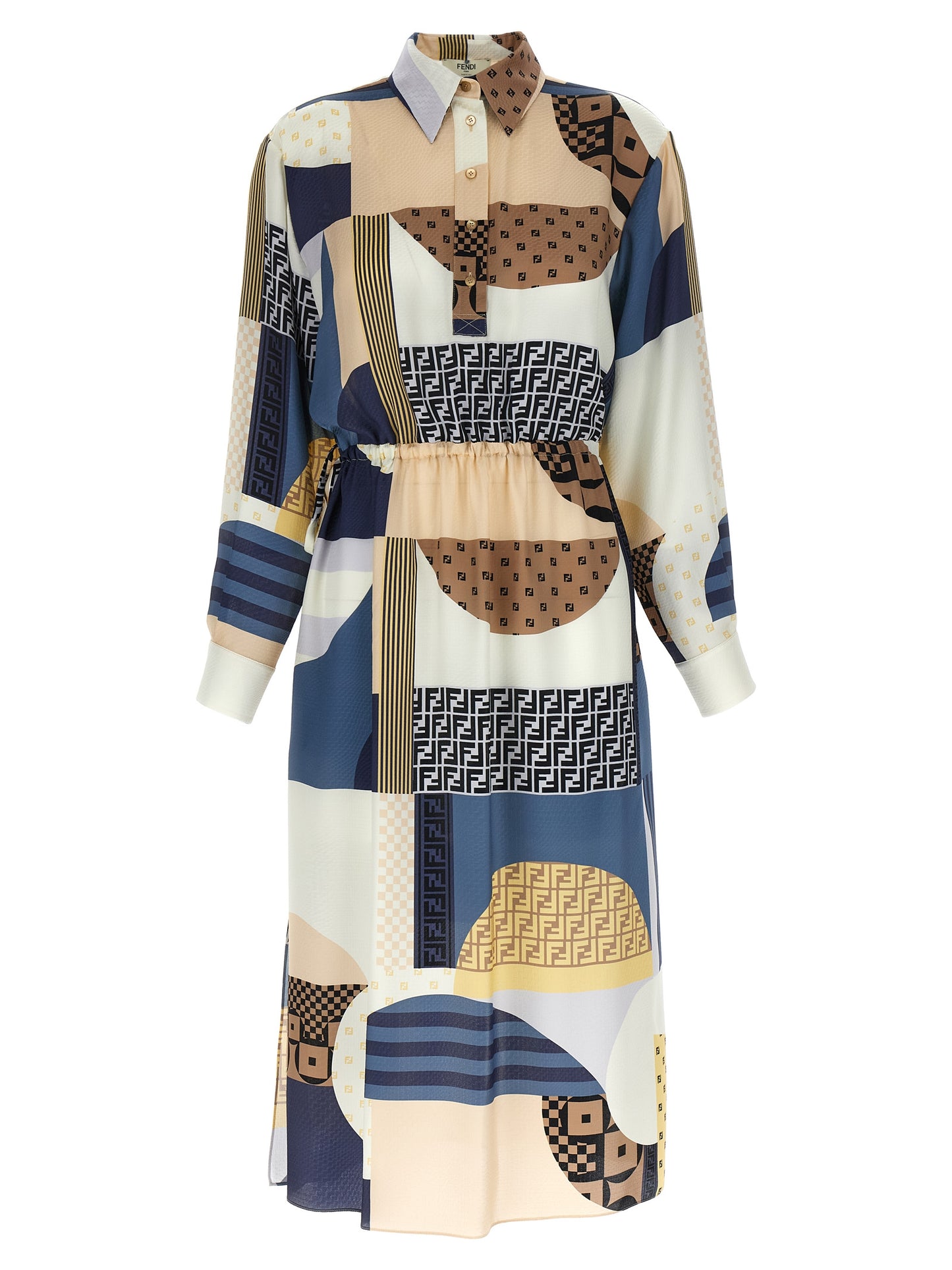 Patchwork silk dress Dresses