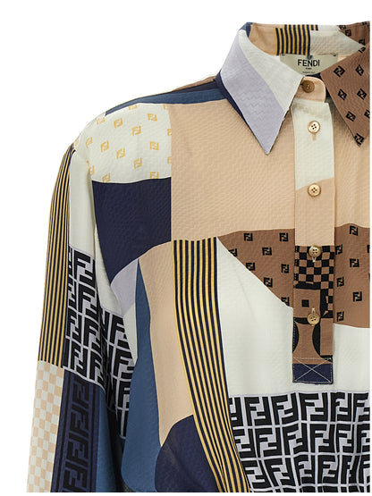 Patchwork silk dress Dresses