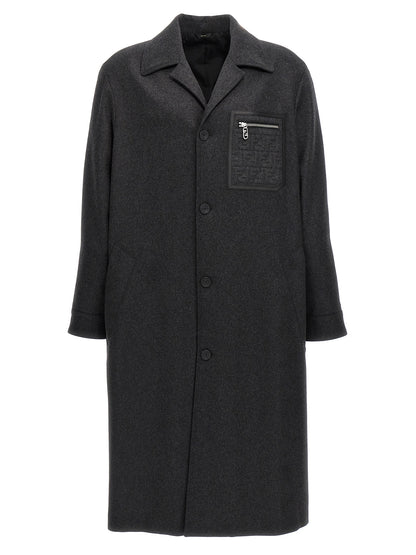 Single-breasted cashmere coat Coats, trench coats
