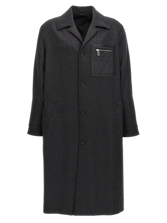 Single-breasted cashmere coat Coats, trench coats