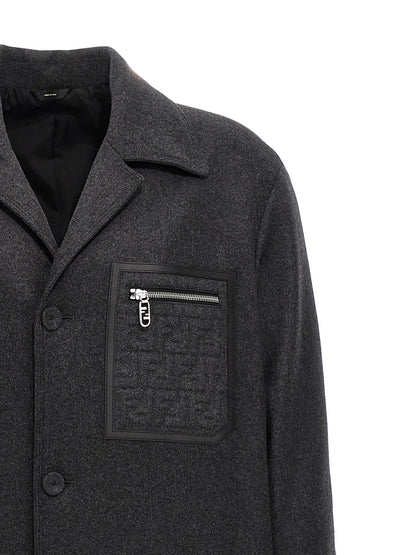 Single-breasted cashmere coat Coats, trench coats