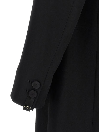 Crepe wool coat Coats, trench coats