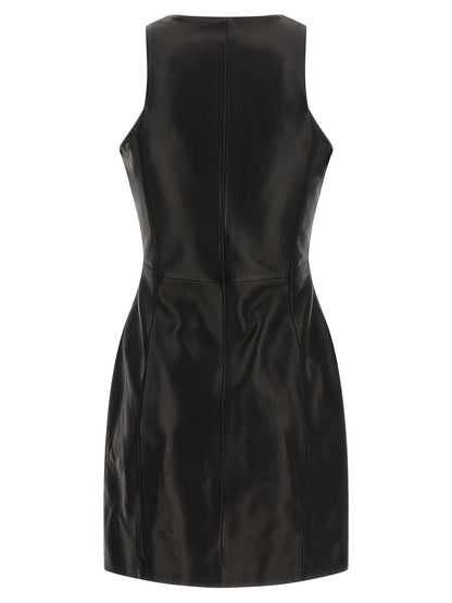 Maxi zip leather dress Dresses