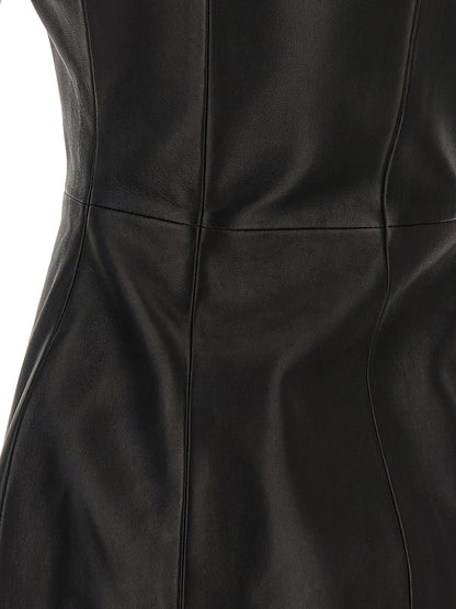 Maxi zip leather dress Dresses