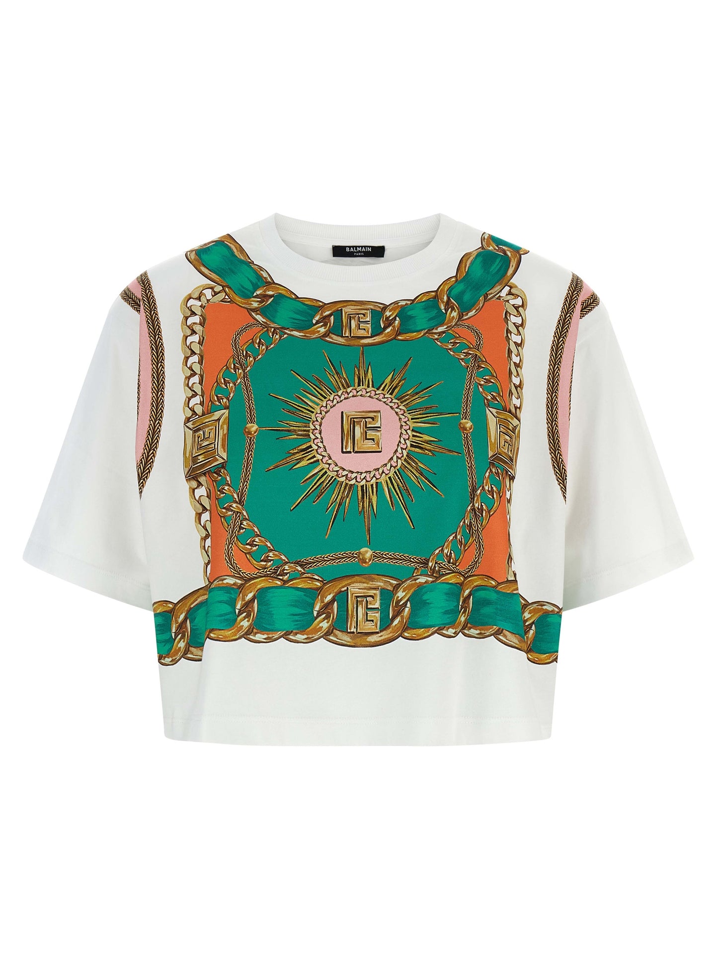 'Balmain Foulard' print T-shirt T-shirt