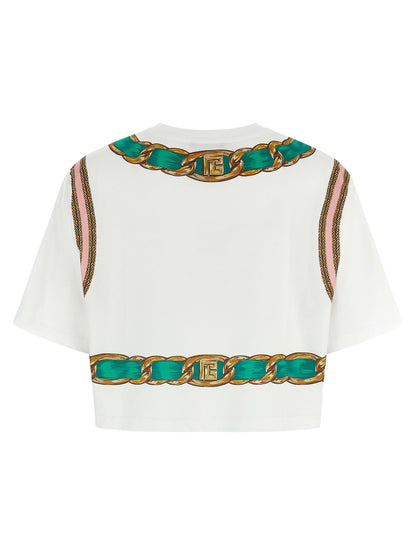 'Balmain Foulard' print T-shirt T-shirt