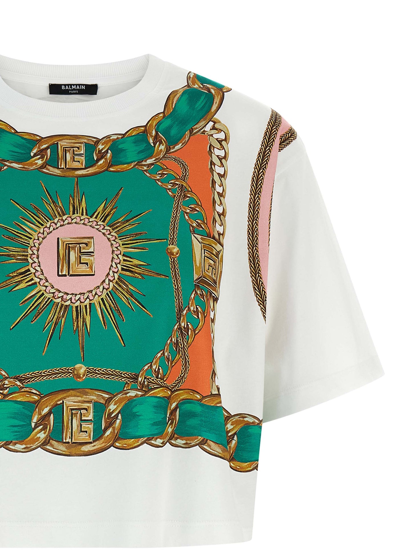 'Balmain Foulard' print T-shirt T-shirt