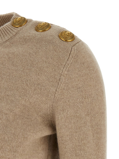 Eco-cashmere button sweater Sweater, cardigans