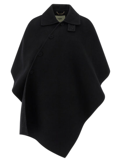 'Double wool' cape Capes