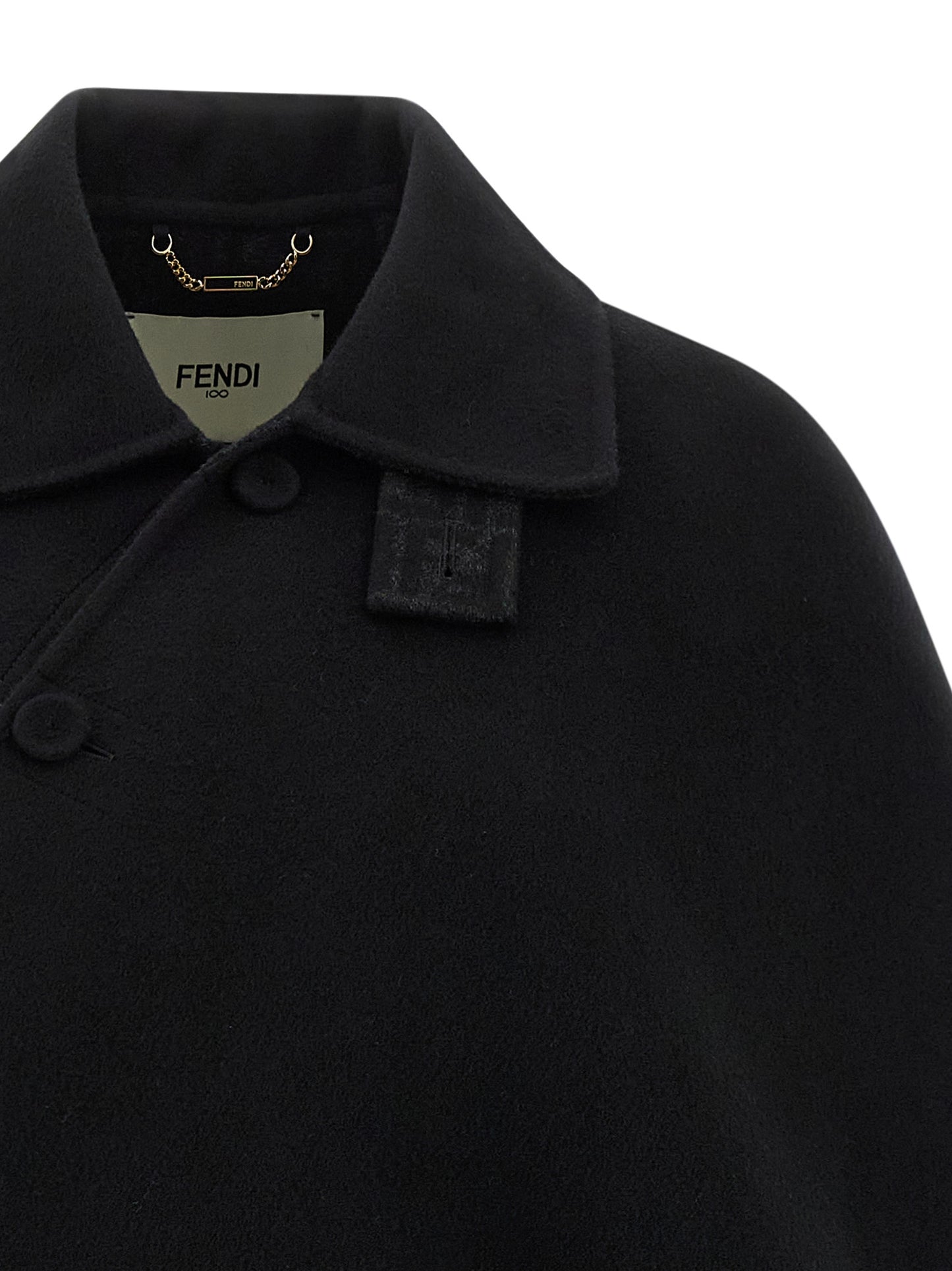 'Double wool' cape Capes