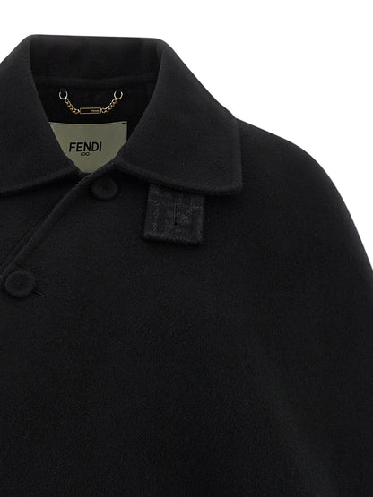 'Double wool' cape Capes