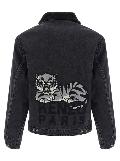 'KENZO Happy Tiger' denim jacket Down jacket, Parka, Casual jackets