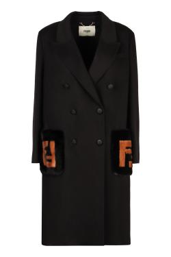 Fendi Double-breasted wool coat