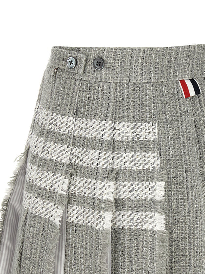 Pleated tweed skirt Skirts