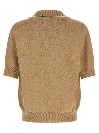 'Balmain Stemma' embroidery polo shirt Polo