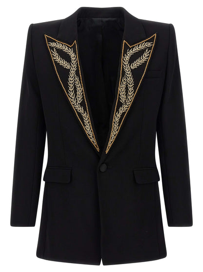 Leaf embroidery blazer Blazer