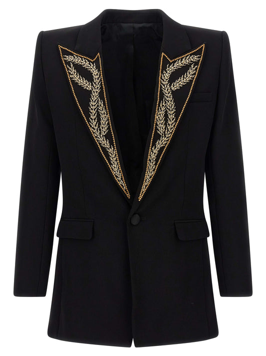 Leaf embroidery blazer Blazer