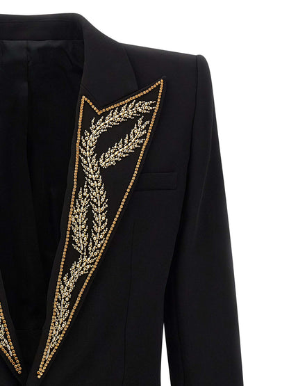 Leaf embroidery blazer Blazer