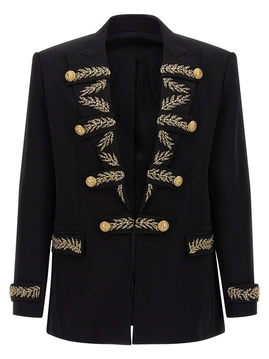 Leaf embroidery blazer Blazer