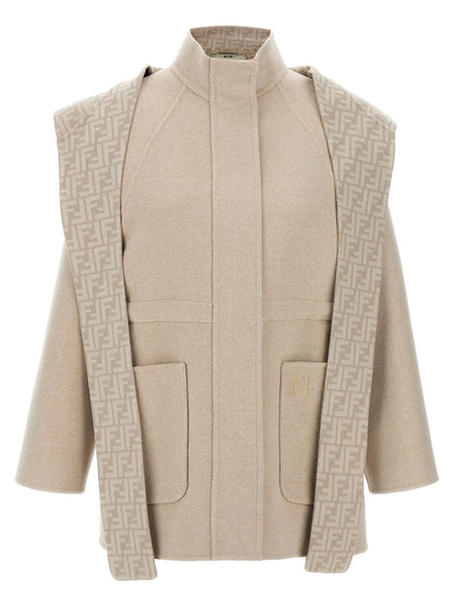 FF wool parka Down jacket, Parka, Casual jackets