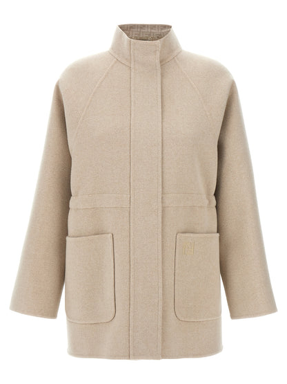 FF wool parka Down jacket, Parka, Casual jackets