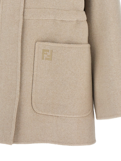 FF wool parka Down jacket, Parka, Casual jackets
