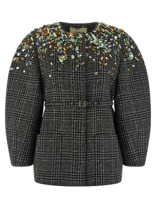Tweed jacket Down jacket, Parka, Casual jackets