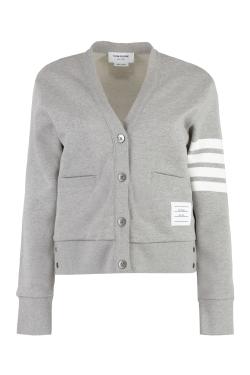 Thom Browne Logo detail cotton cardiga