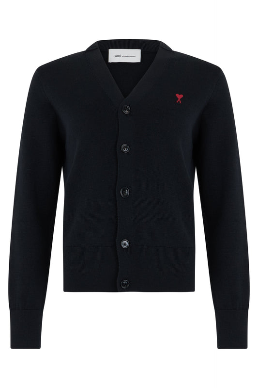 Ami Quota -cardigan with contrasted ami de coeur