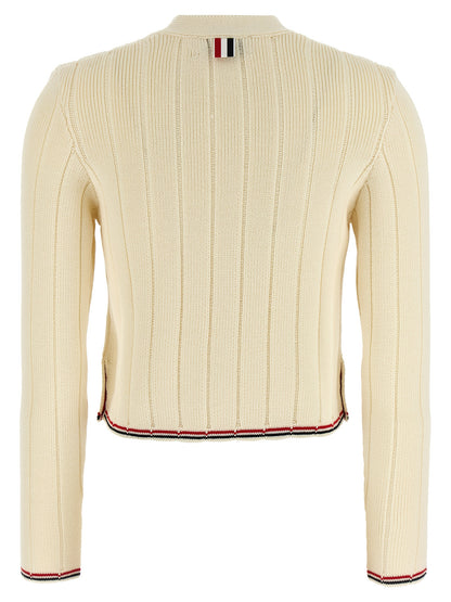 'RWB' jacquard cardigan Sweater, cardigans