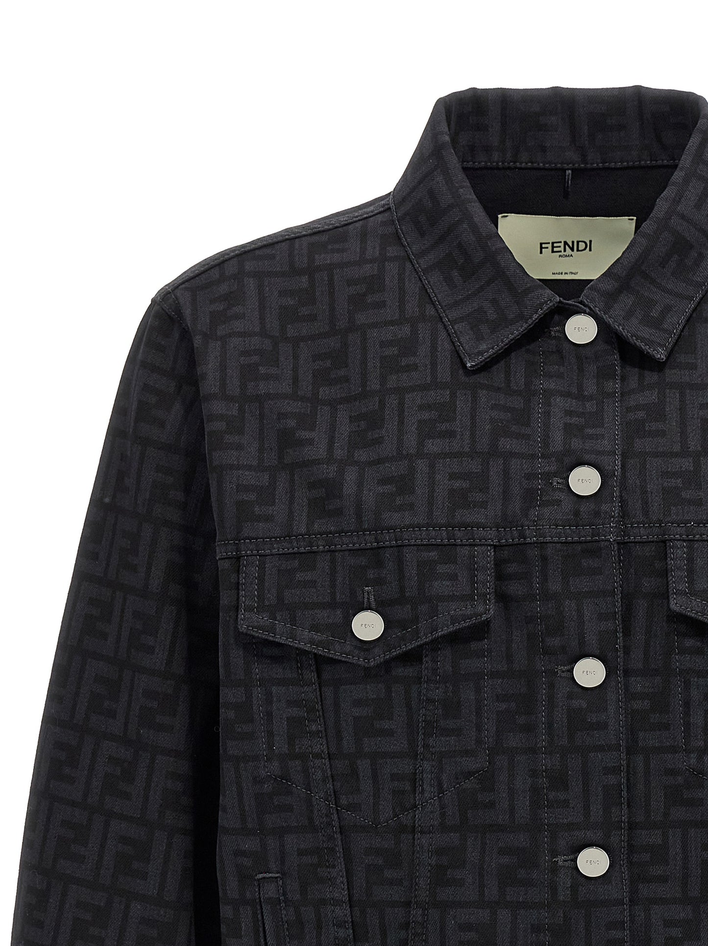 'FF' denim jacket Down jacket, Parka, Casual jackets