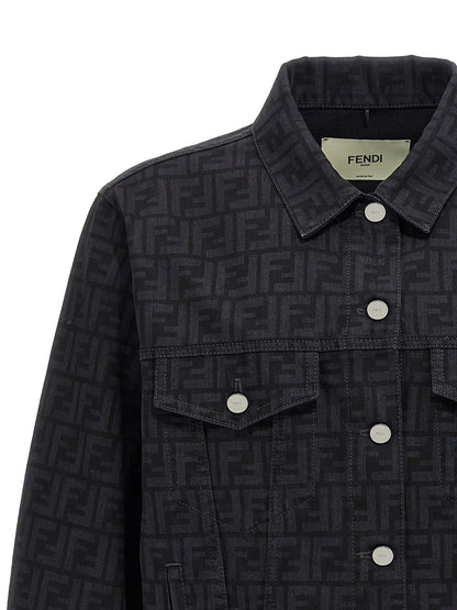 'FF' denim jacket Down jacket, Parka, Casual jackets