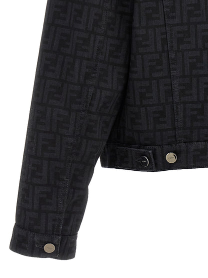 'FF' denim jacket Down jacket, Parka, Casual jackets