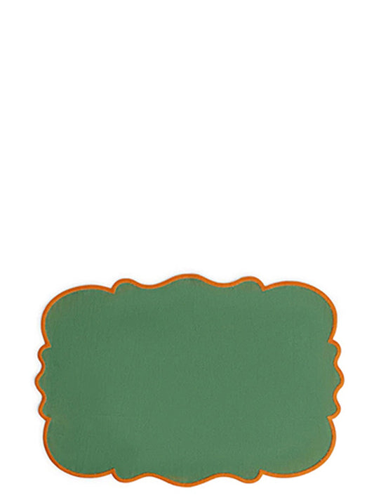 Set of 2 placemats with scalloped edge Kitchen linen
