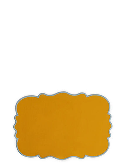 Set of 2 placemats with scalloped edge Kitchen linen
